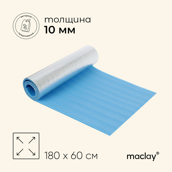 Коврик туристический фольгированный (1800х600х10) 562821
