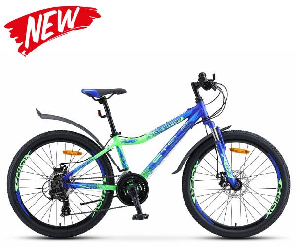 Велосипед 24" STELS Navigator-450 MD (13" Синий неоновый/зеленый) V030