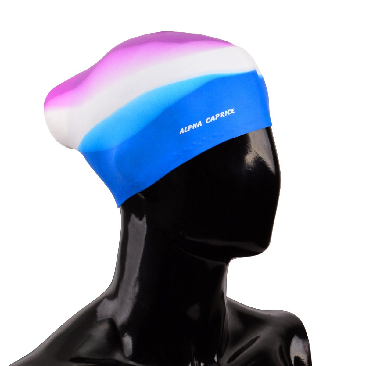 Шапочка для плавания JE-CAP-02 (для длинных волос) (violet/wh/blue)