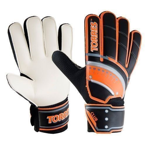 Перчатки вратарские удлиненные манжеты Torres Club цв.черный/оранжевый