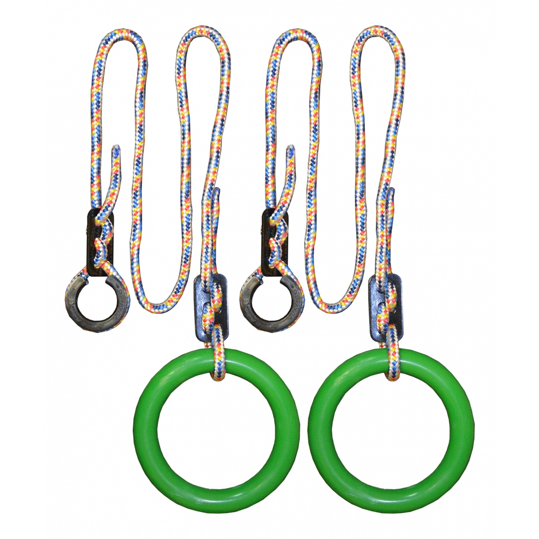 Кольца гимнастические круглые КГ01В-6 цв. зеленый 