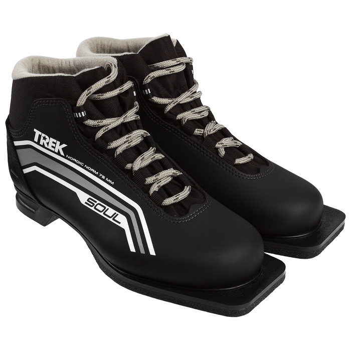 Ботинки лыжные TREK Soul 4, NN75 (цв. черный, лого серый)